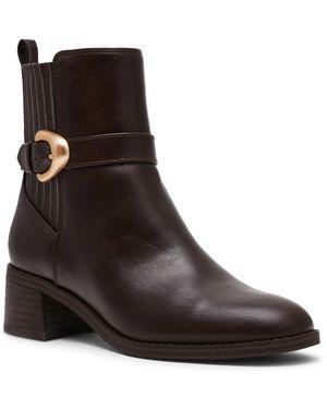 Dolce Vita dagger Buckle Chelsea Booties - Brown