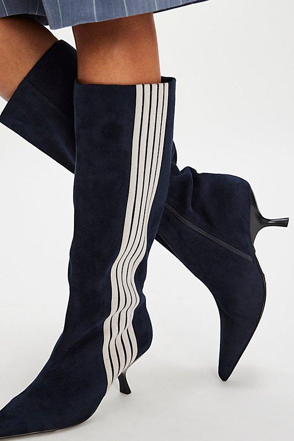Jeffrey Campbell Racing Stripes Kitten Heel Boots
