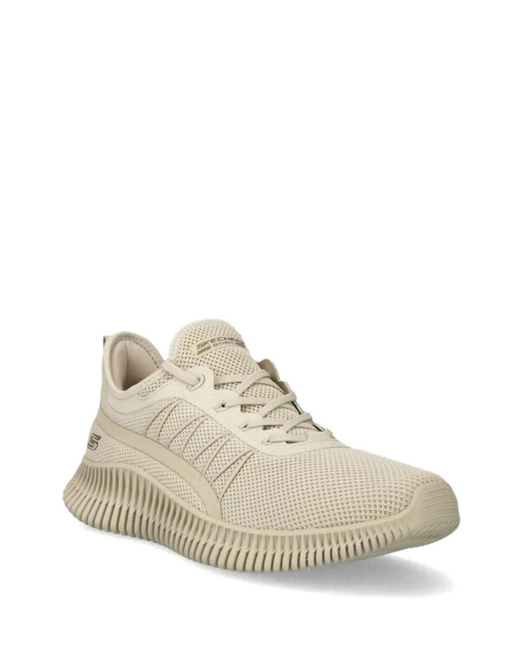 Women's White Bobs Sport Geo Textured-Sole Sneakers