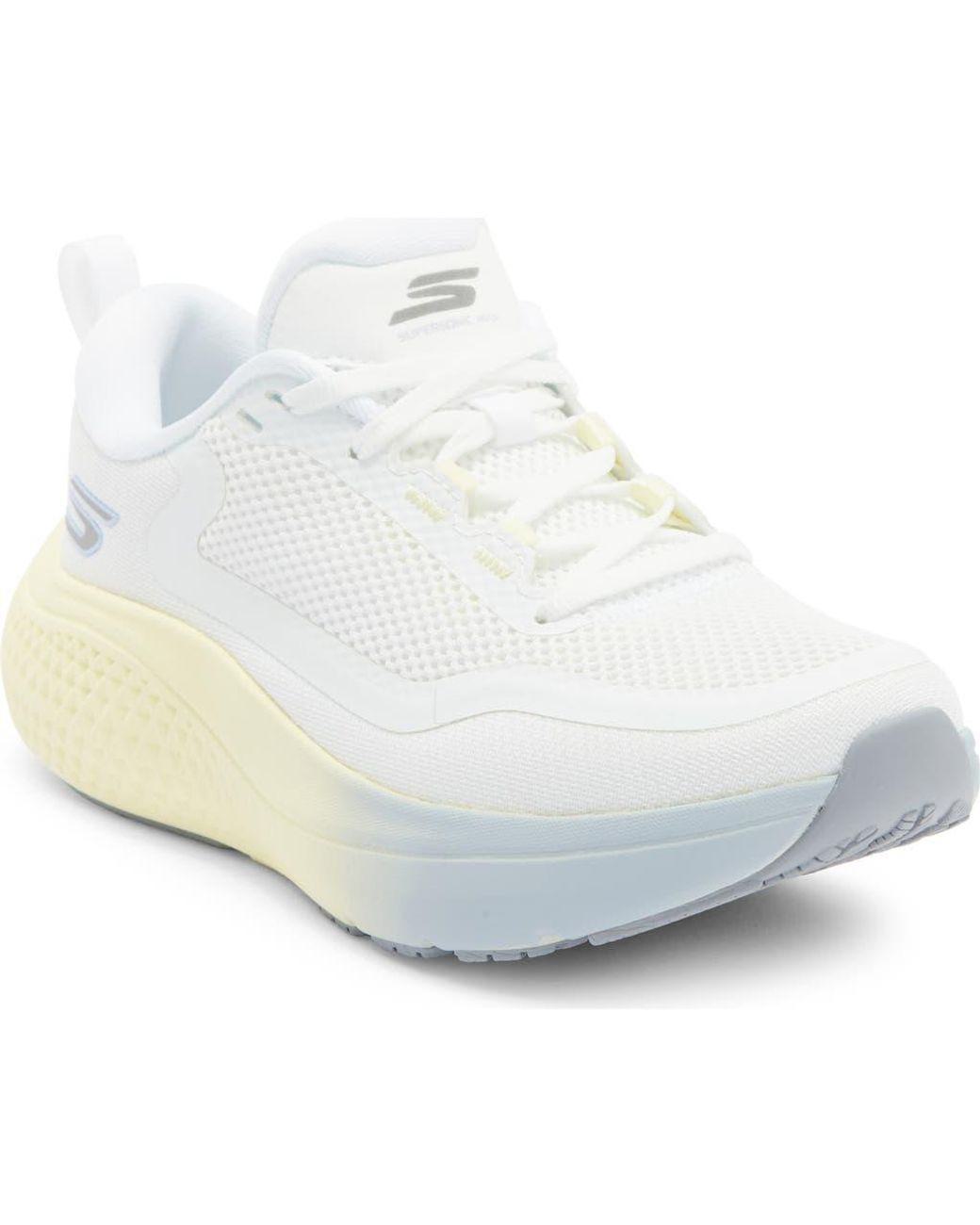 Women's White Go Run Supersonic Max Running Shoe