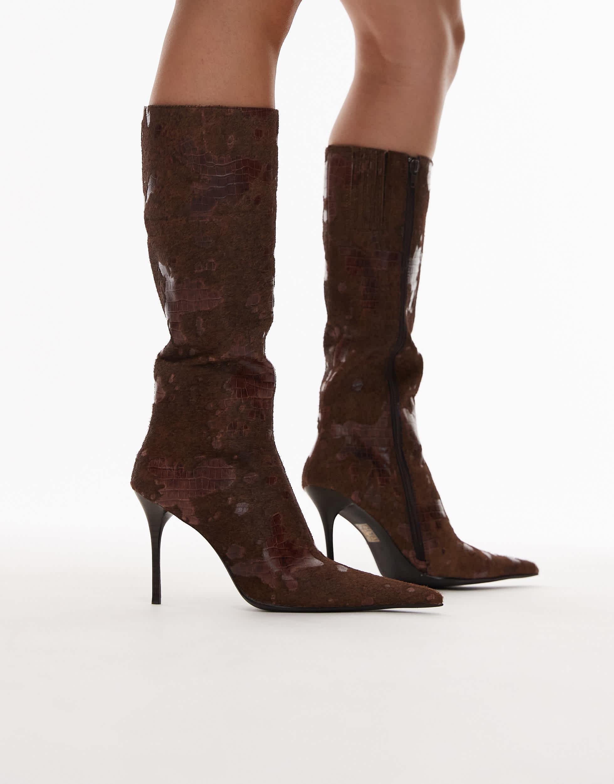 Jeffrey Campbell Pointed Toe Stiletto Knee-high Boot