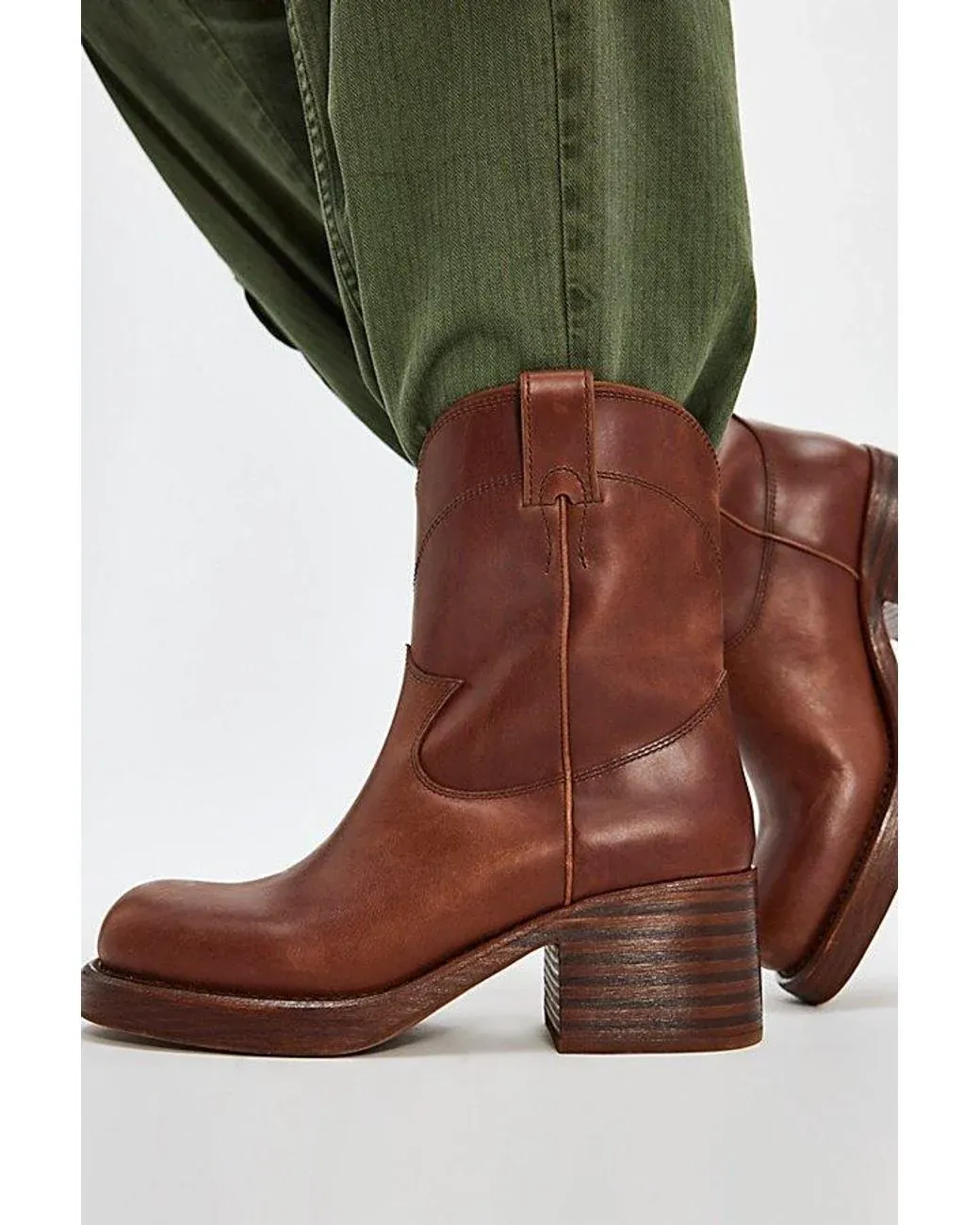 Women's Green Sleepy Cowboy Ankle Boots By