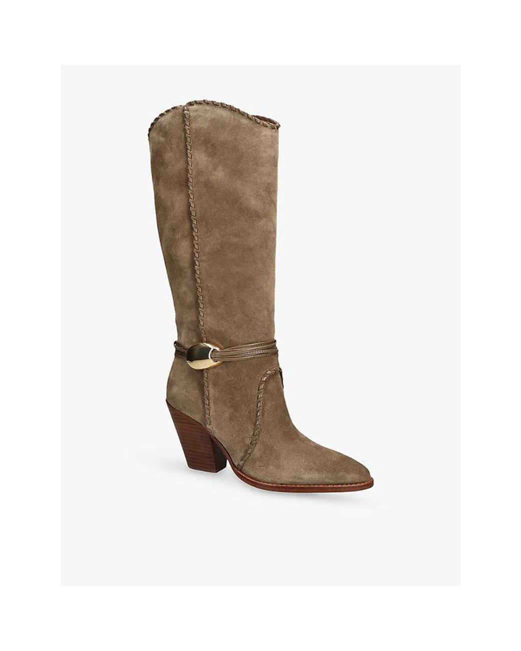 Women's Brown Jody Suede Heeled Boots
