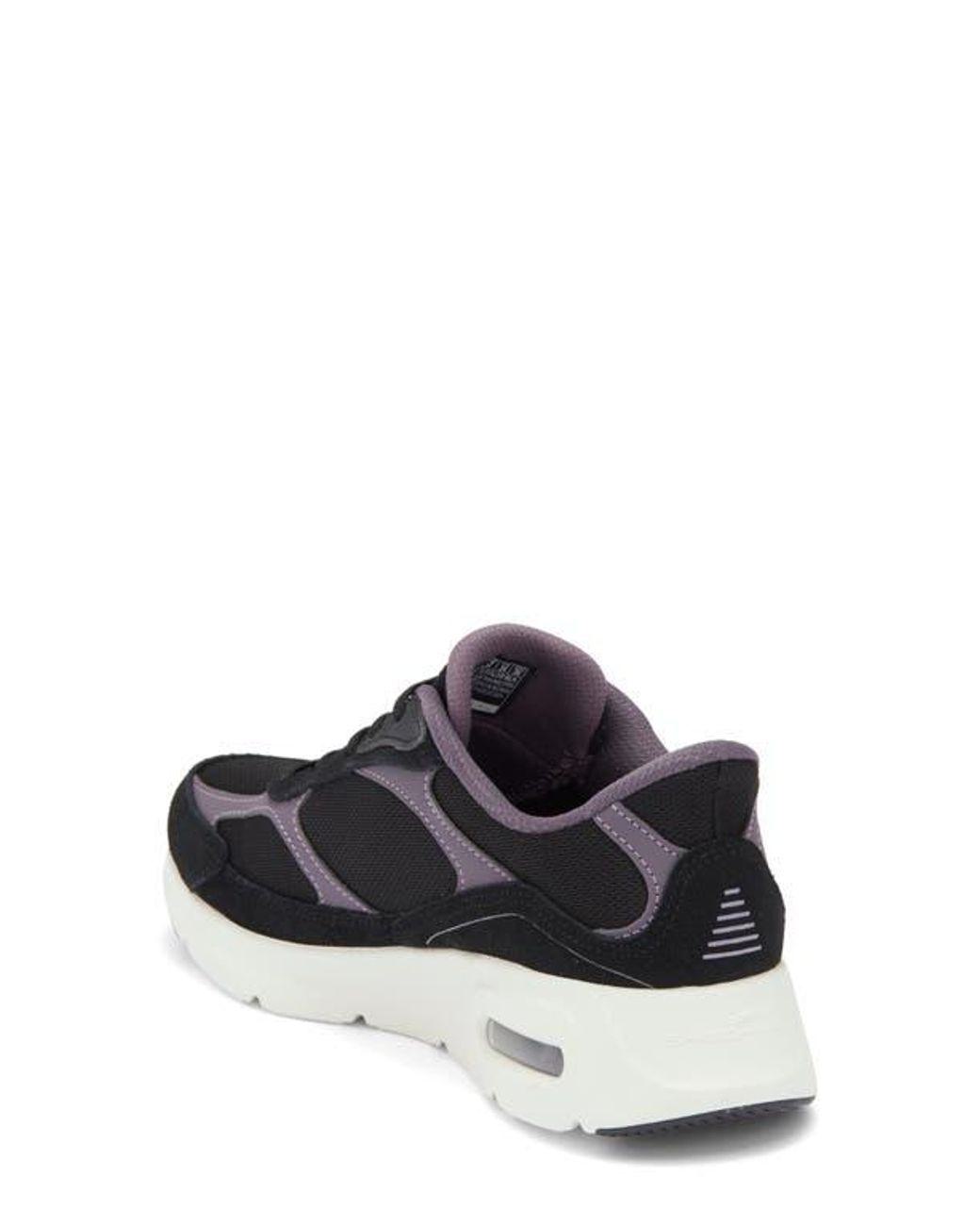Women's Black Slip-Ins Skech-Air Slip-On Sneaker