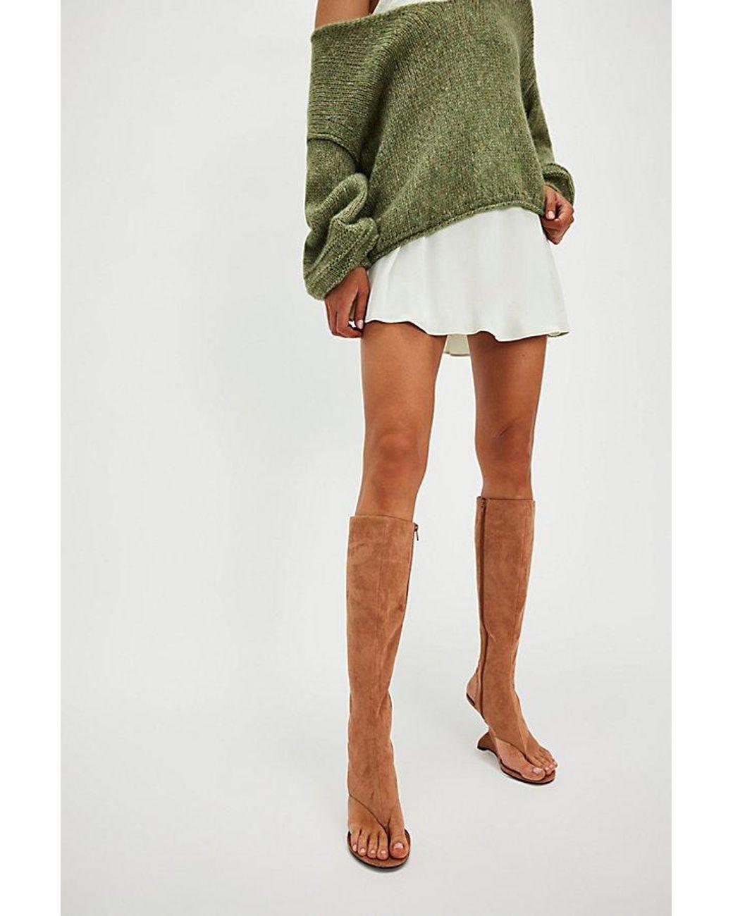 Women's Brown Alix Knee-High Wedges