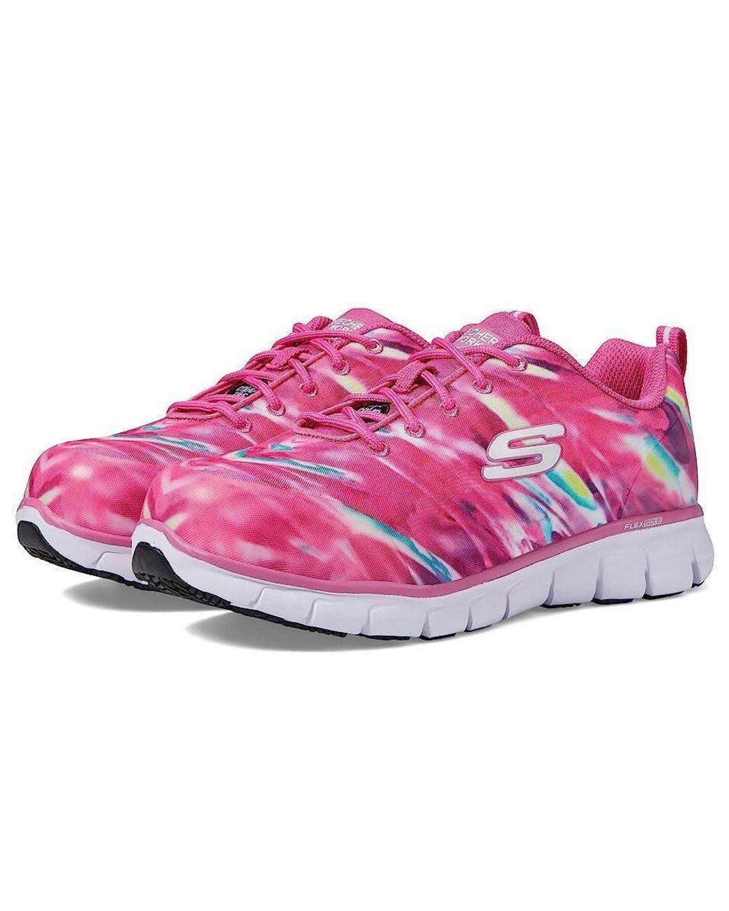 Men's Pink Sure Track Hot Eh Composite Toe Work Shoes Zap1718