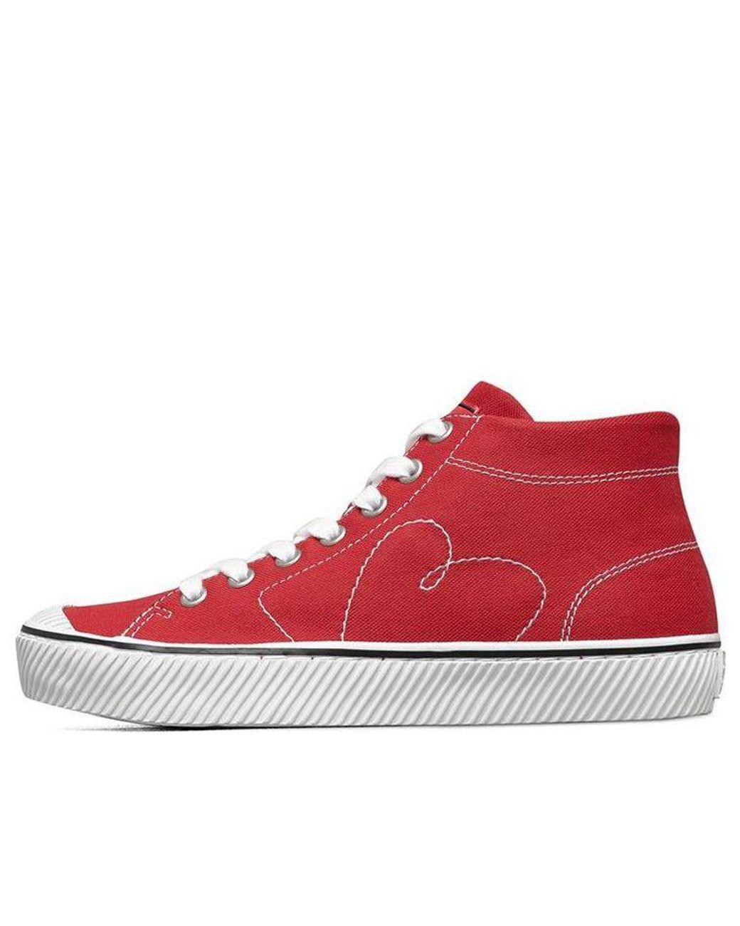 Women's Red (Wmns) Bobs B Wild Mid-Top Sneakers