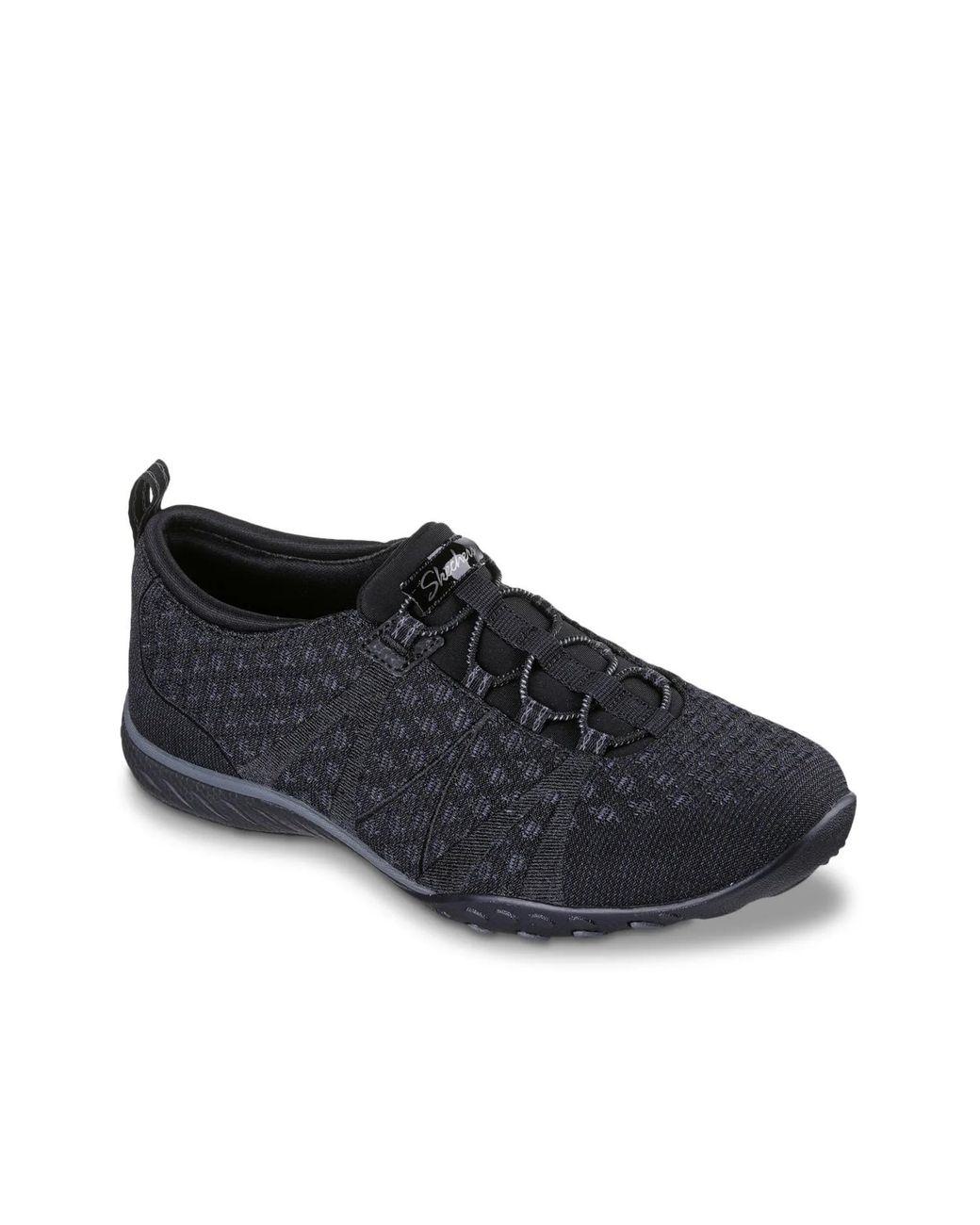 Women's Black Relaxed Fit Breathe Easy Slipon Sneaker