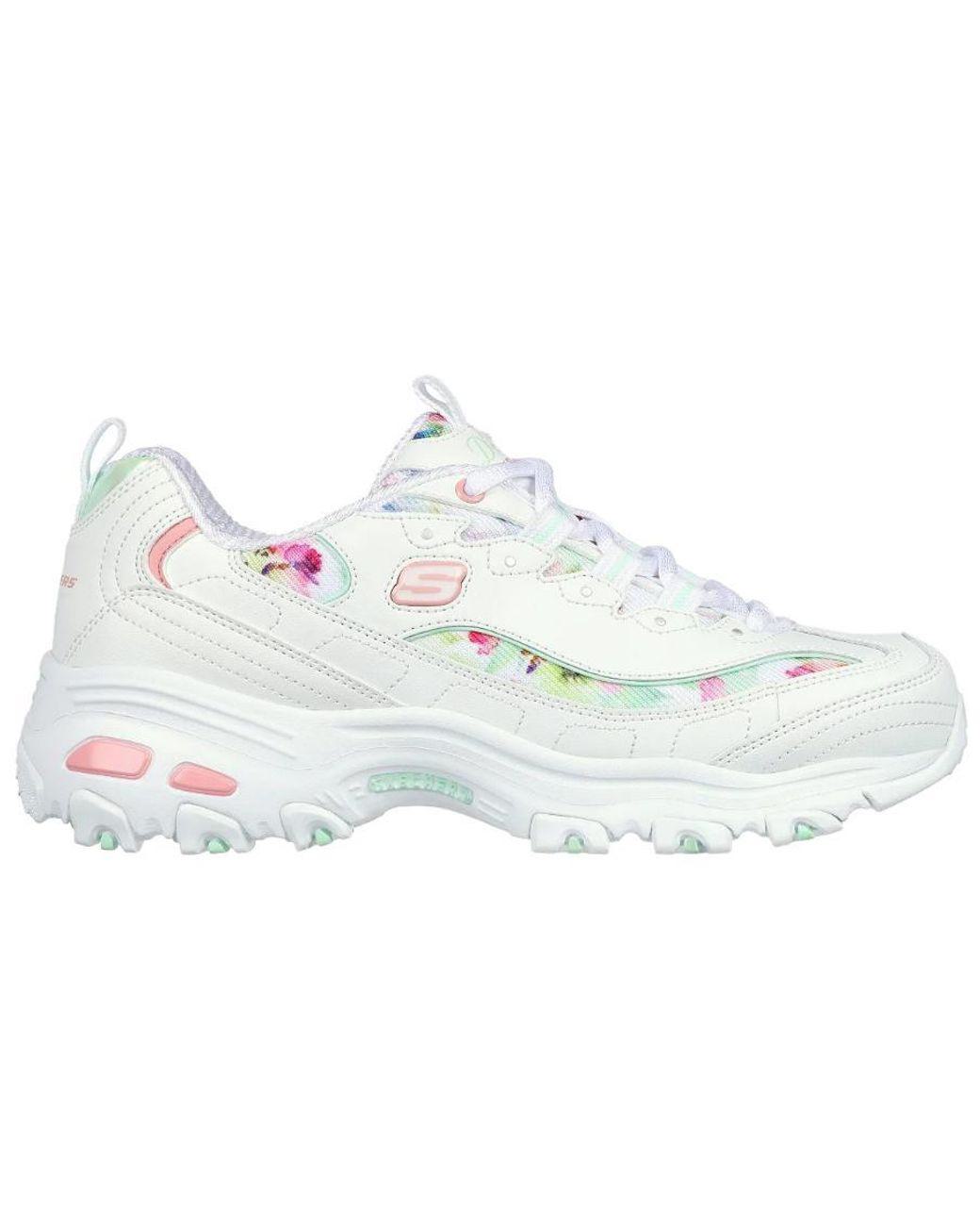 Women's White (Wmns) D'Lites Blooming Fields Sneakers Multi'
