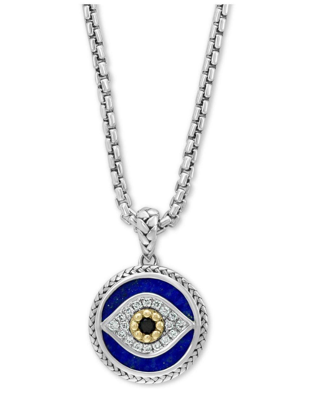 Men's Blue Effy Multi-gemstone & Diamond (1/10 Ct. T.w.