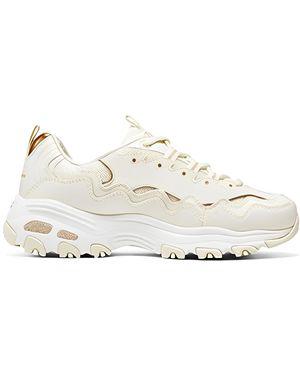 Skechers (Wmns) D'Lites 1.0 Marathon Running Shoes - White