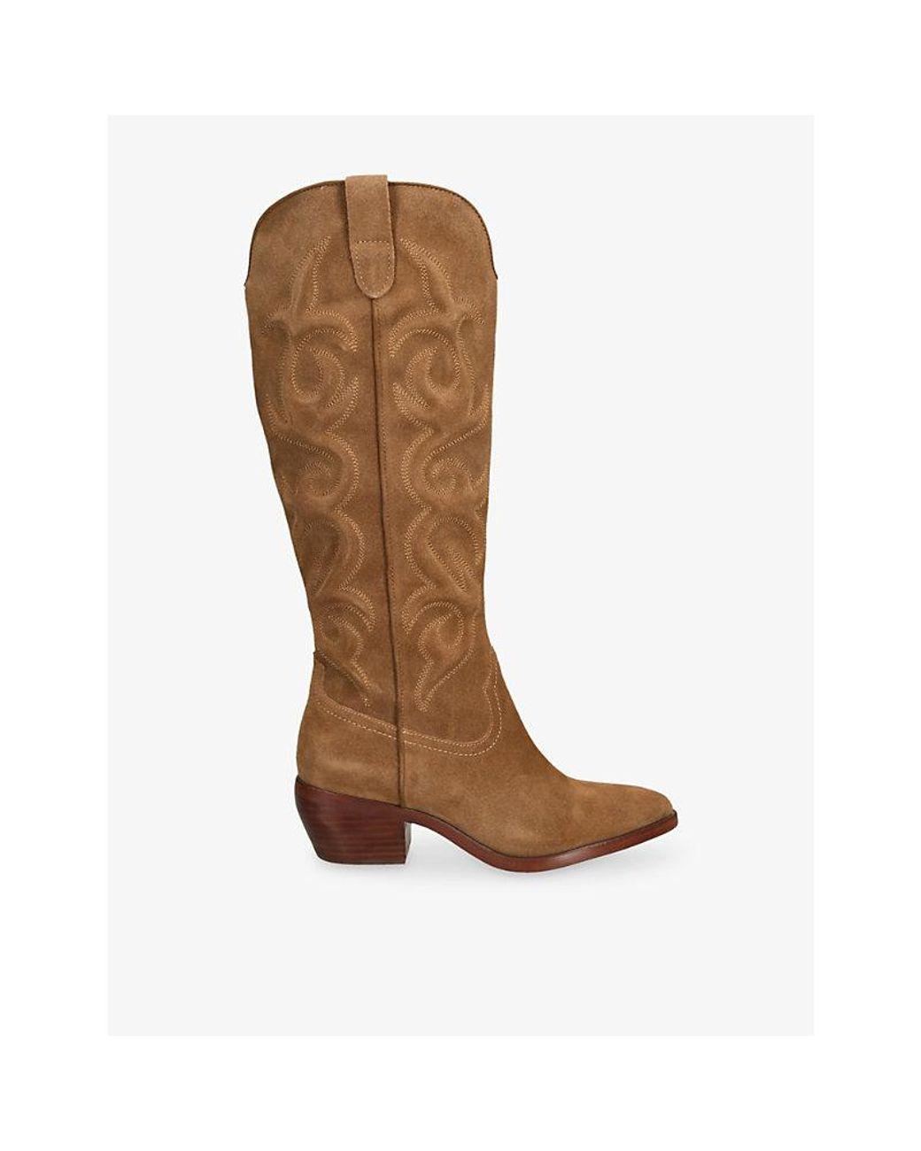 Women's Brown Mirla Suede Knee-High Boots