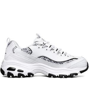 Skechers (Wmns) D'Lites 1.0 Low Top Sneakers - White