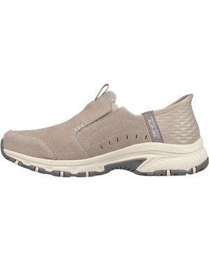 Skechers (Wmns) Slip-Ins Hillcrest 'Taupe' - White
