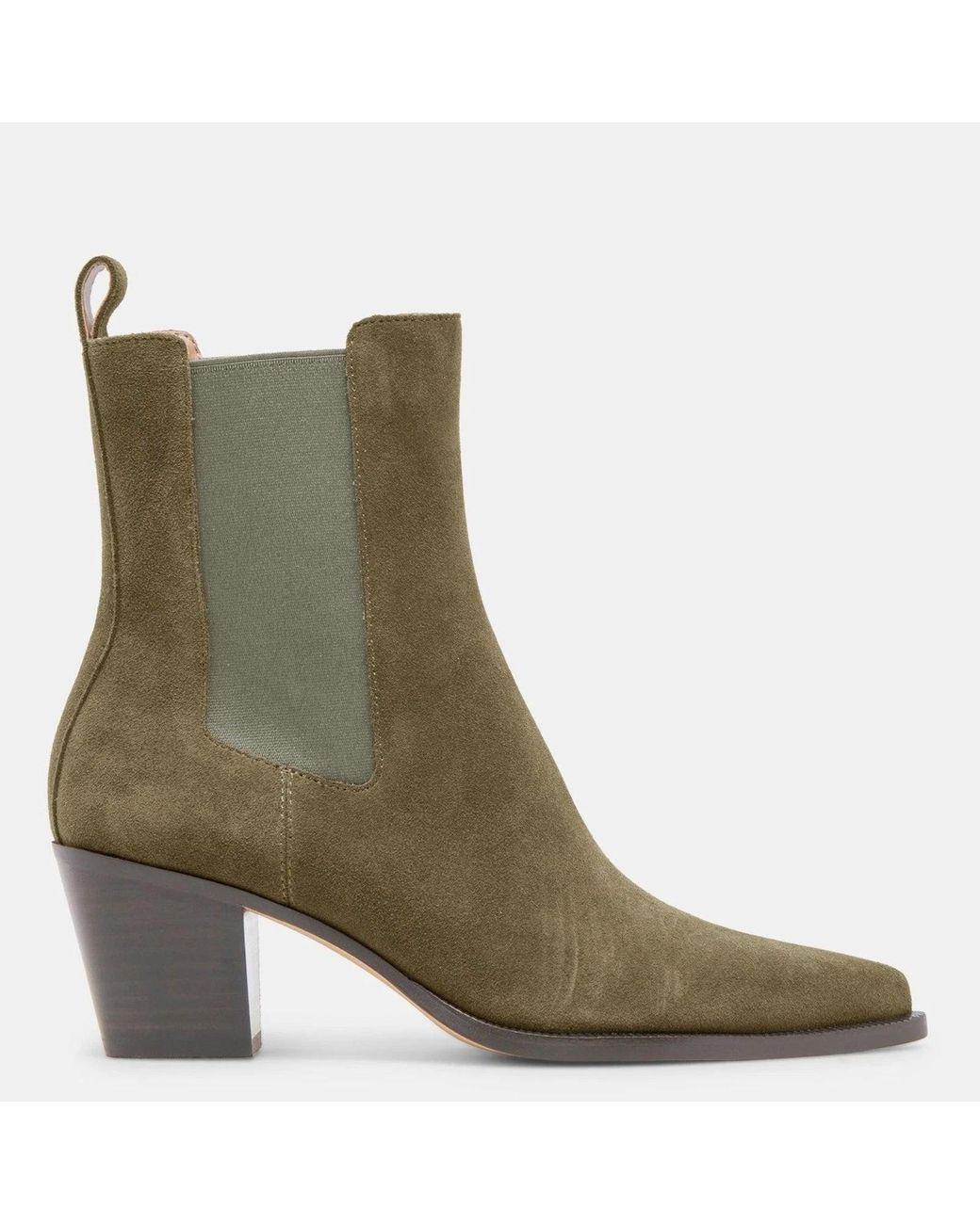 Women's Green Shadie H2O Boot Waterproof Pointed Toe Bootie Zap1712