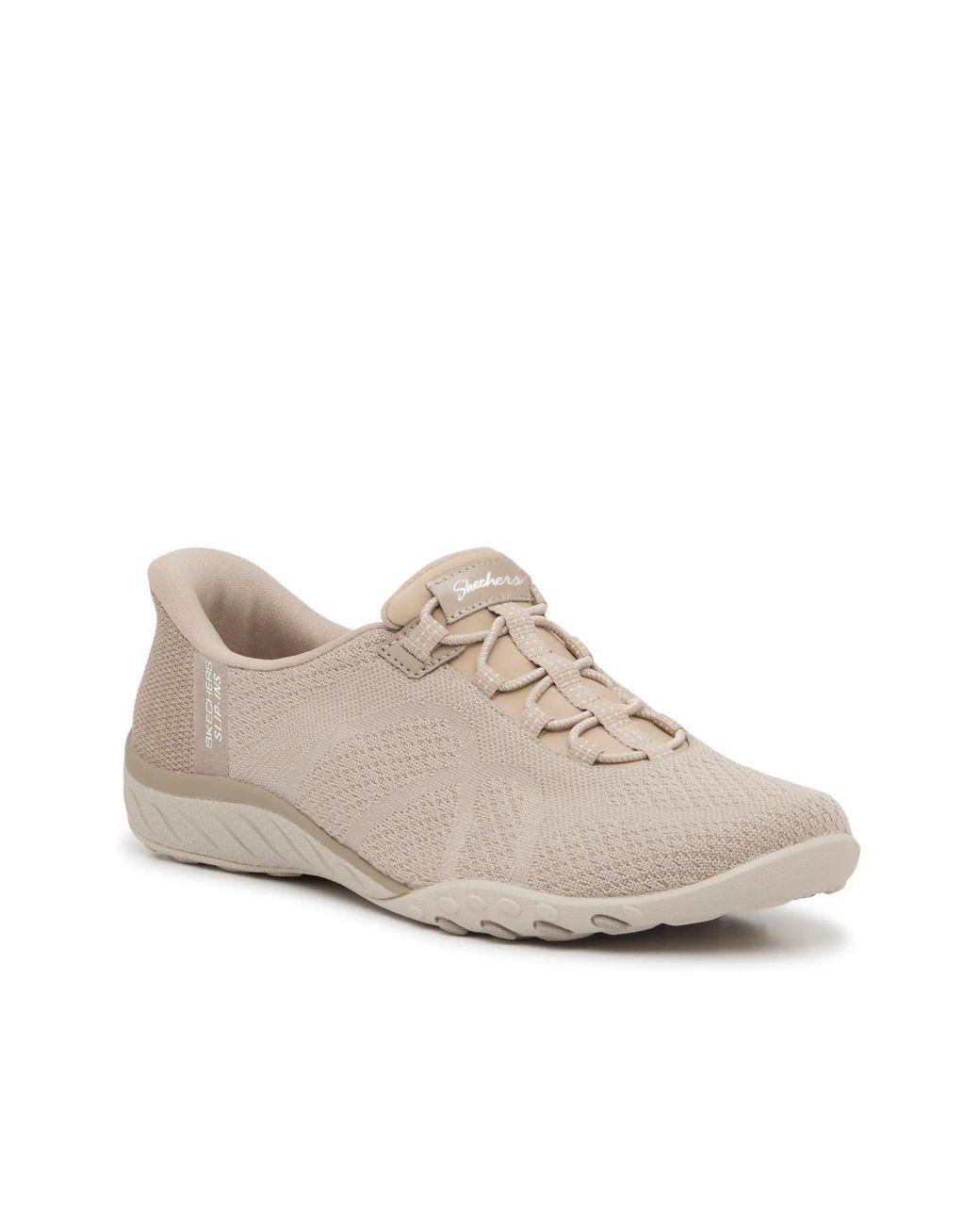 Women's White Hands Free Slipins Breathe Easy Slipon Sneaker