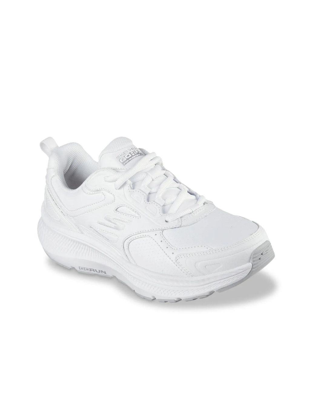 Women's White Wide Width Go Run Consistent 2.0 Sumpter Trail Running Shoe