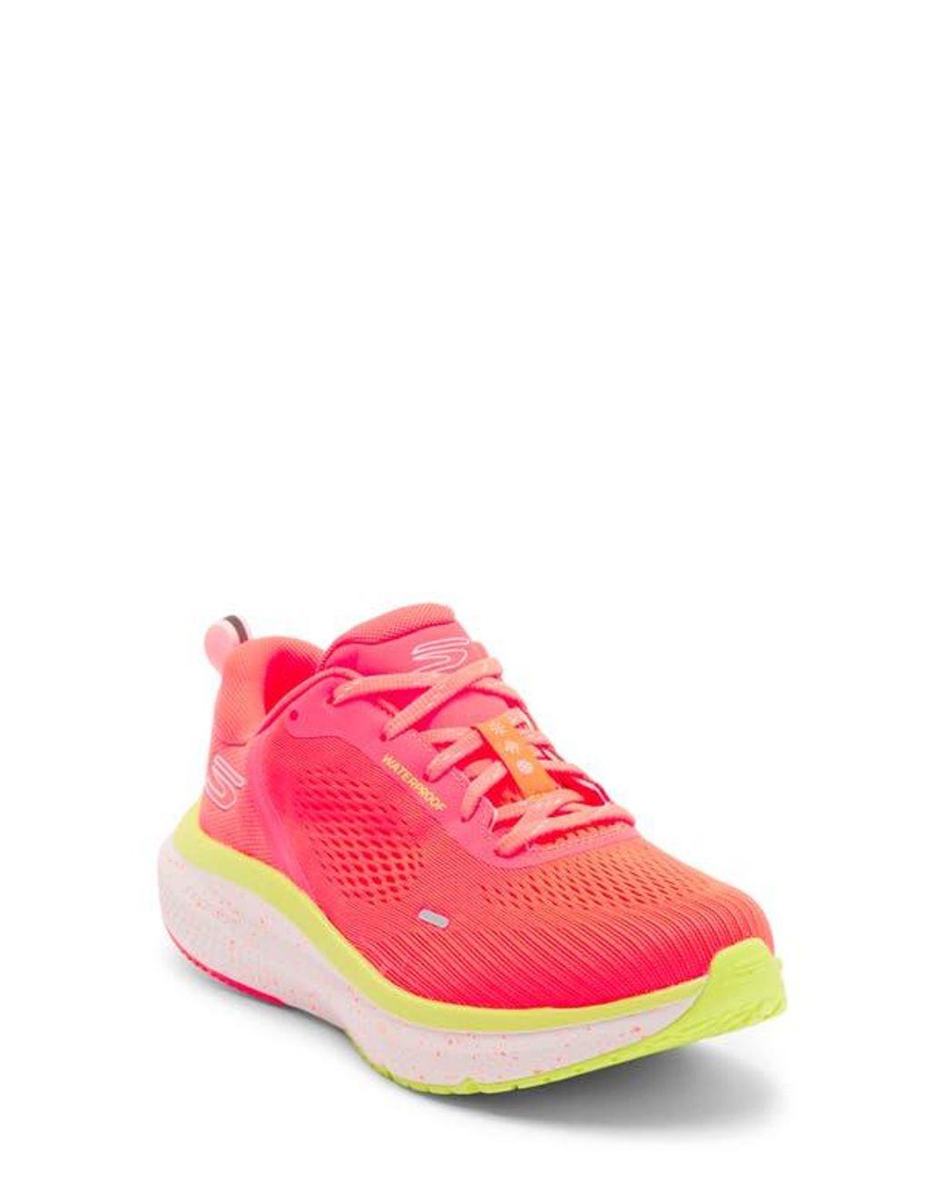 Women's Pink Go Run Pure 4 Arch Fit Waterproof Running Shoe
