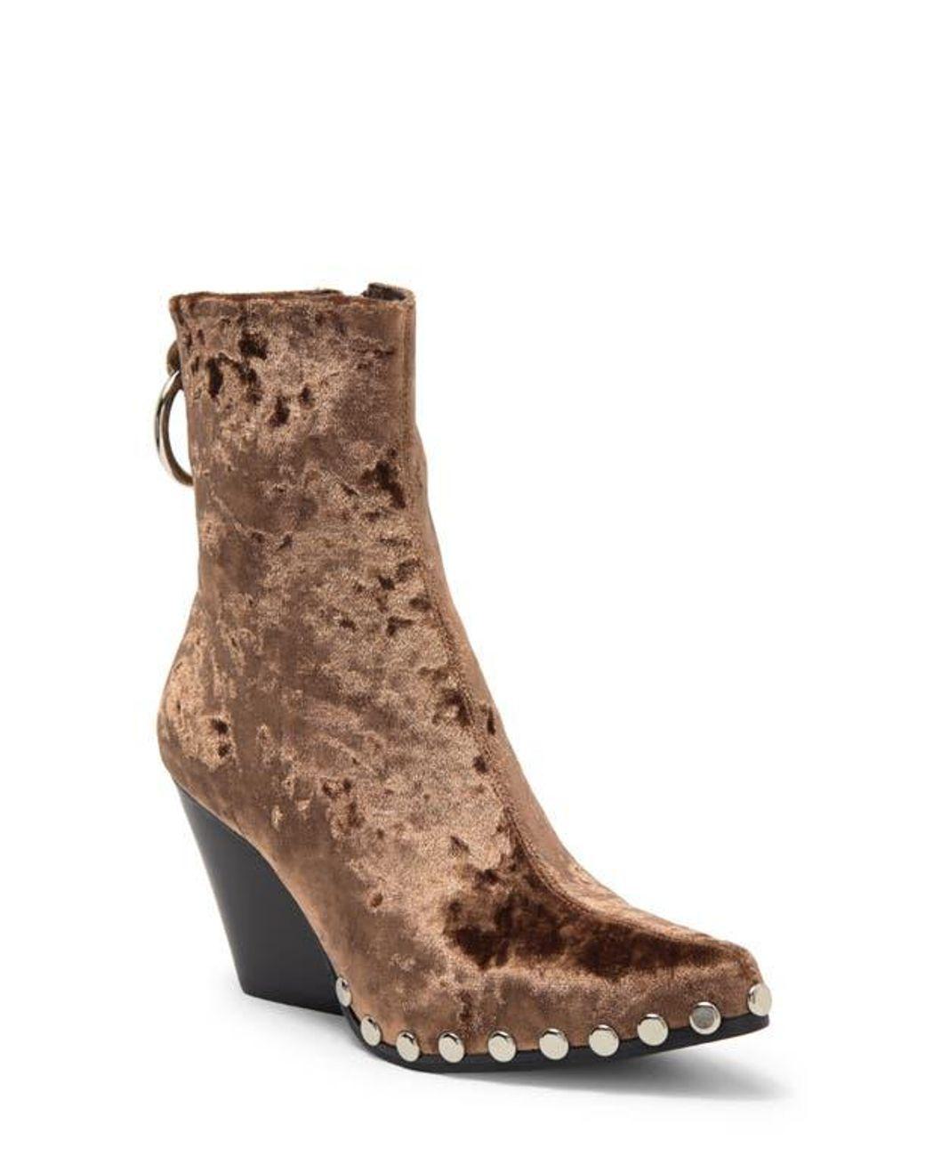 Women's Brown Walton Studded Bootie