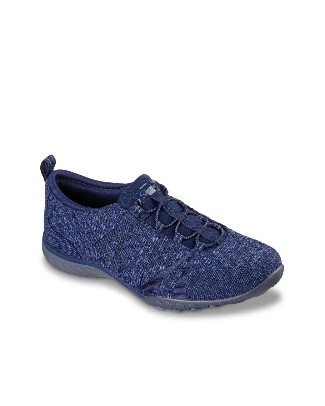 Women's Blue Relaxed Fit Breathe Easy Slipon Sneaker