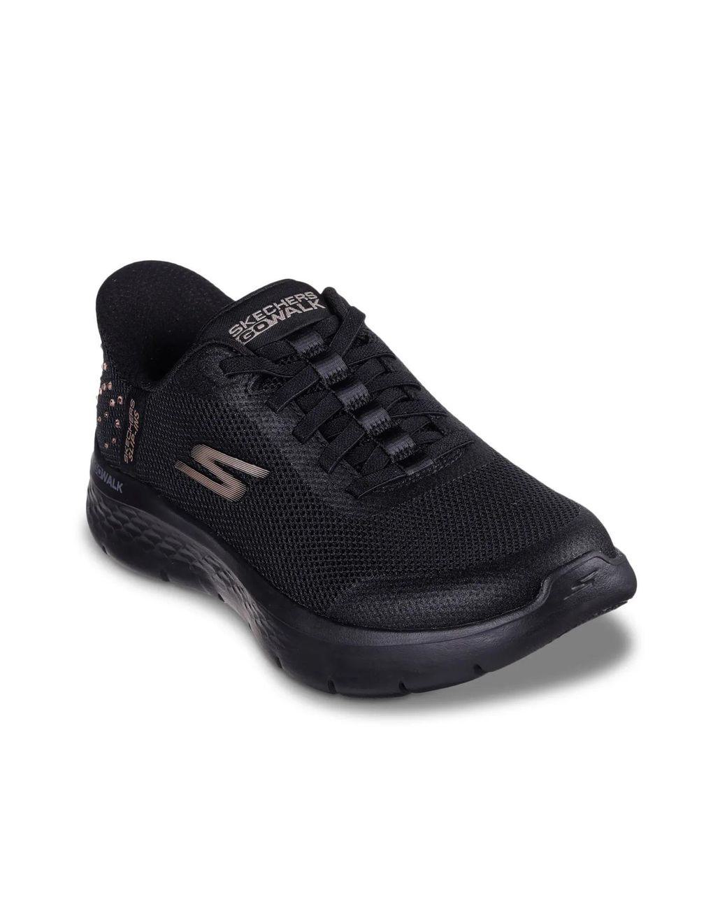 Women's Black Hands Free Slipins Go Walk Flex Krysta Sneaker