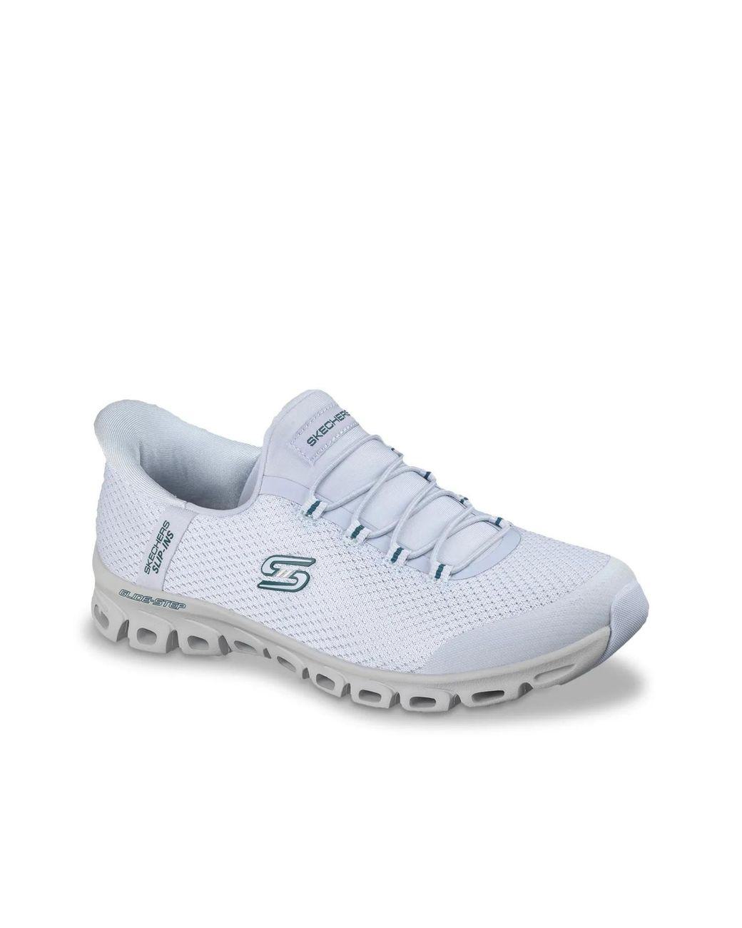 Women's White Hands Free Slipins Glidestep Vibey Sneaker