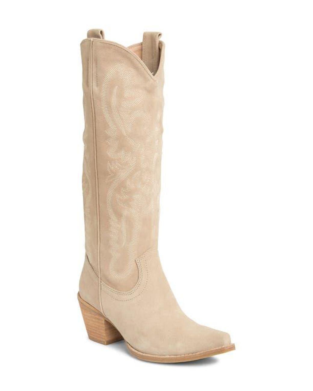 Women's White Rancher Knee High Western Boot