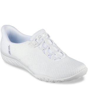 Skechers Hands Free Slipins Breathe Easy Slipon Sneaker - White
