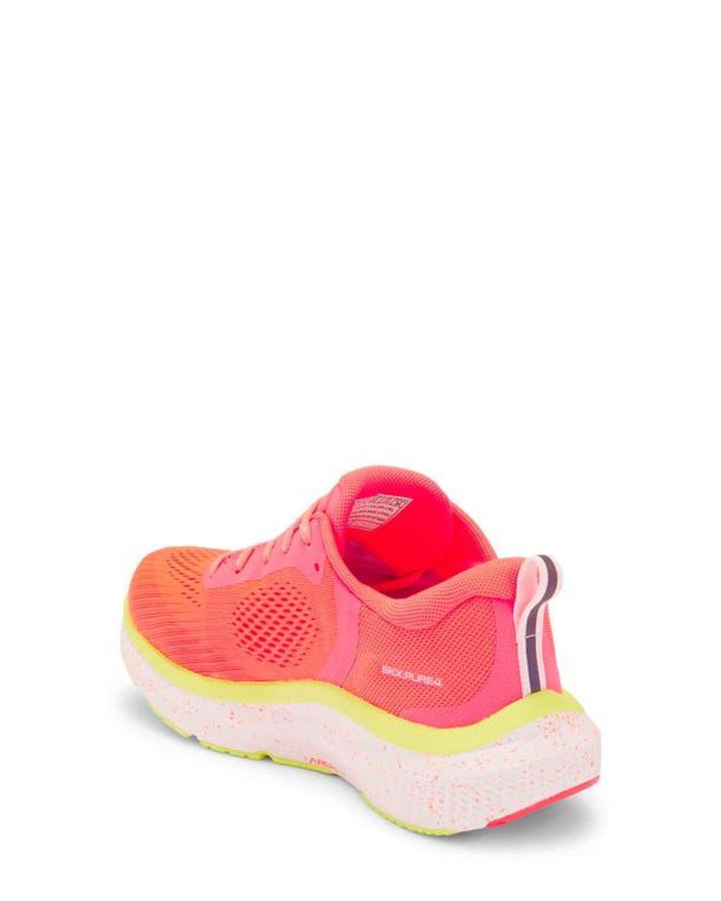 Women's Pink Go Run Pure 4 Arch Fit Waterproof Running Shoe