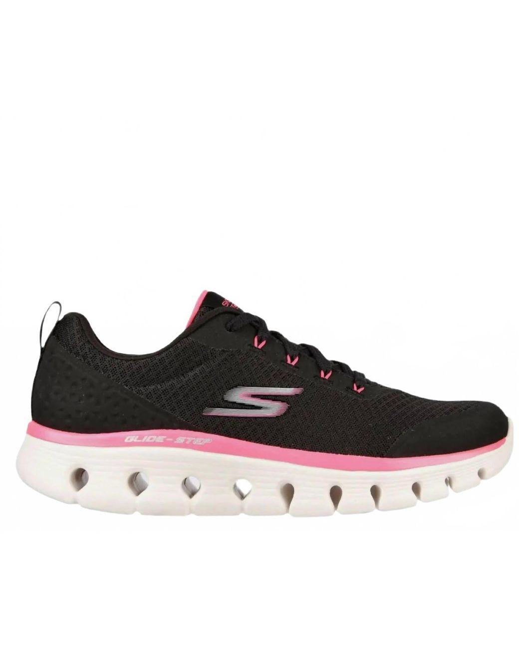 Women's Black Go Walk Glide-Step Flex-Summer Charm Shoe