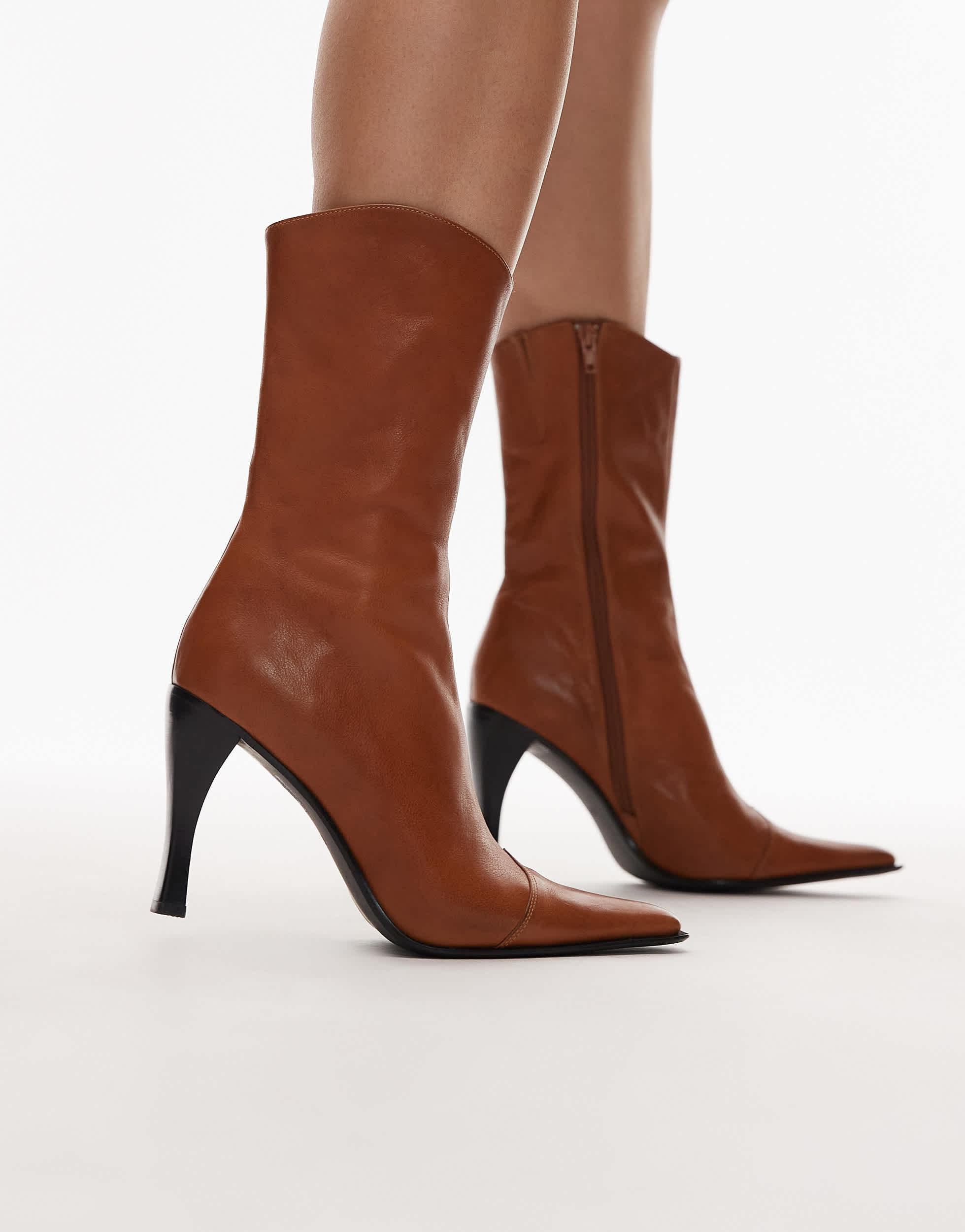 Jeffrey Campbell Mid Ankle Heeled Western Boots