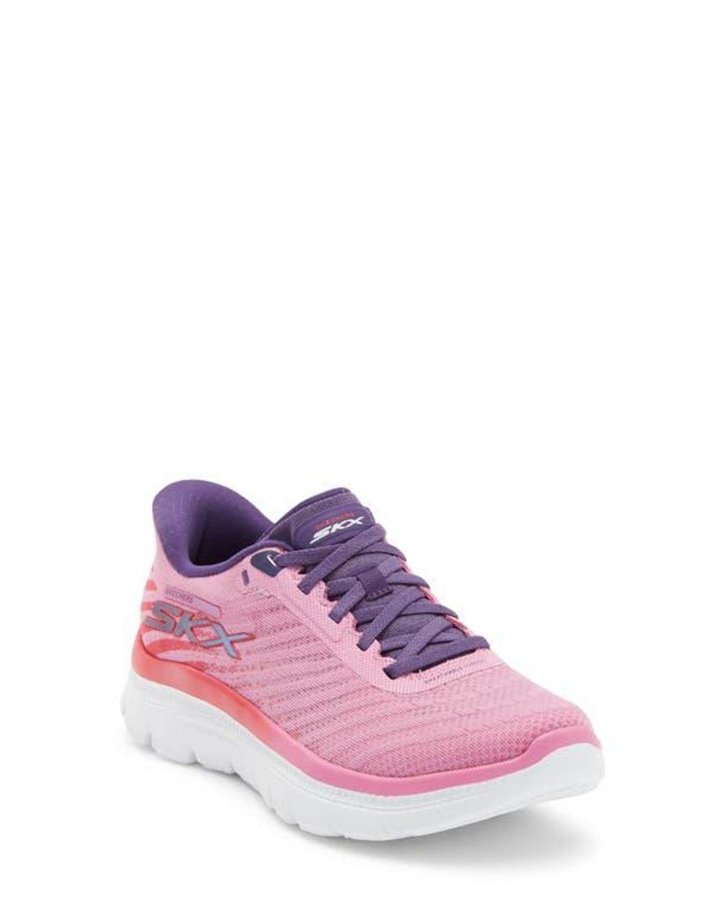 Women's Pink Slip-Ins Skx Sneaker