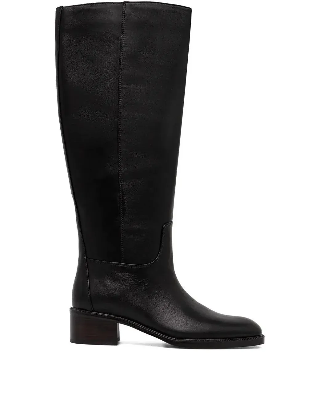 Women's Black Lada Block-Heel Knee-High Boots