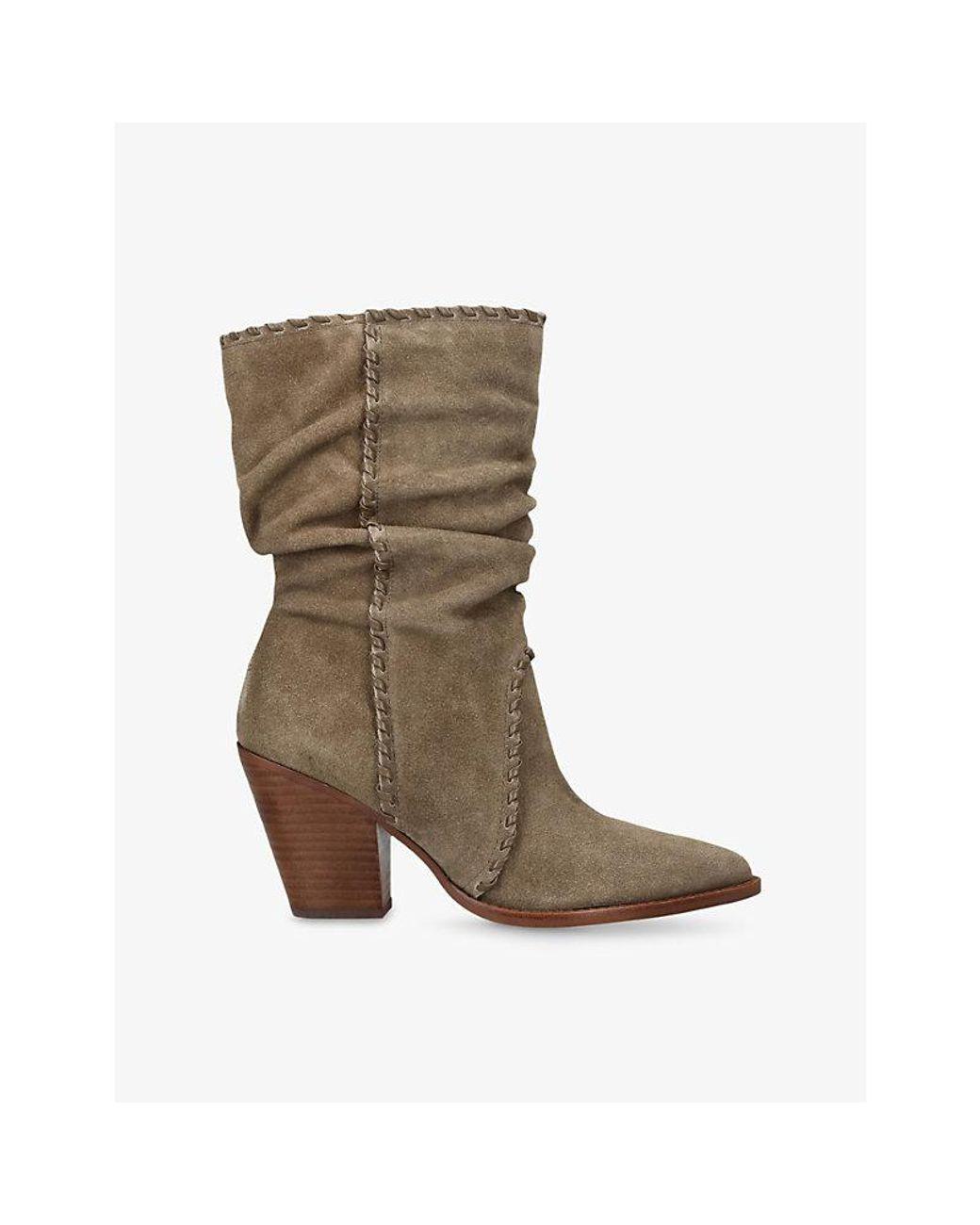 Women's Brown Julith Suede Heeled Ankle Boots