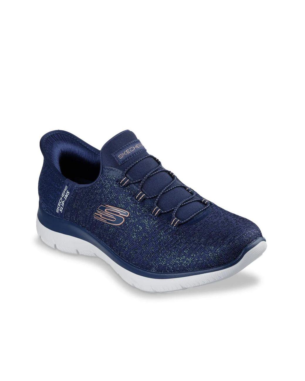 Women's Blue Slipins Summits Lunar Glow Slipon Sneaker