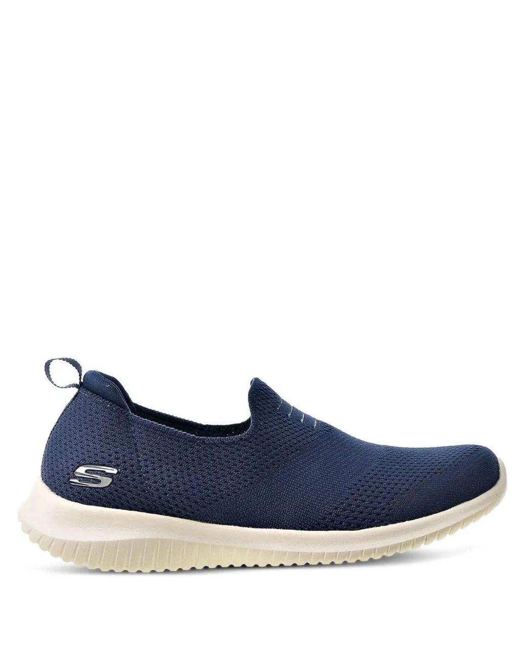 Women's Blue Ultra Flex-Harmonius Knit Sneakers