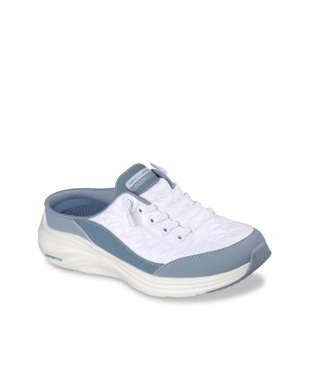 Women's Blue Contour Foam Cozy Fit Sweet Embrace Mule Slipon Sneaker