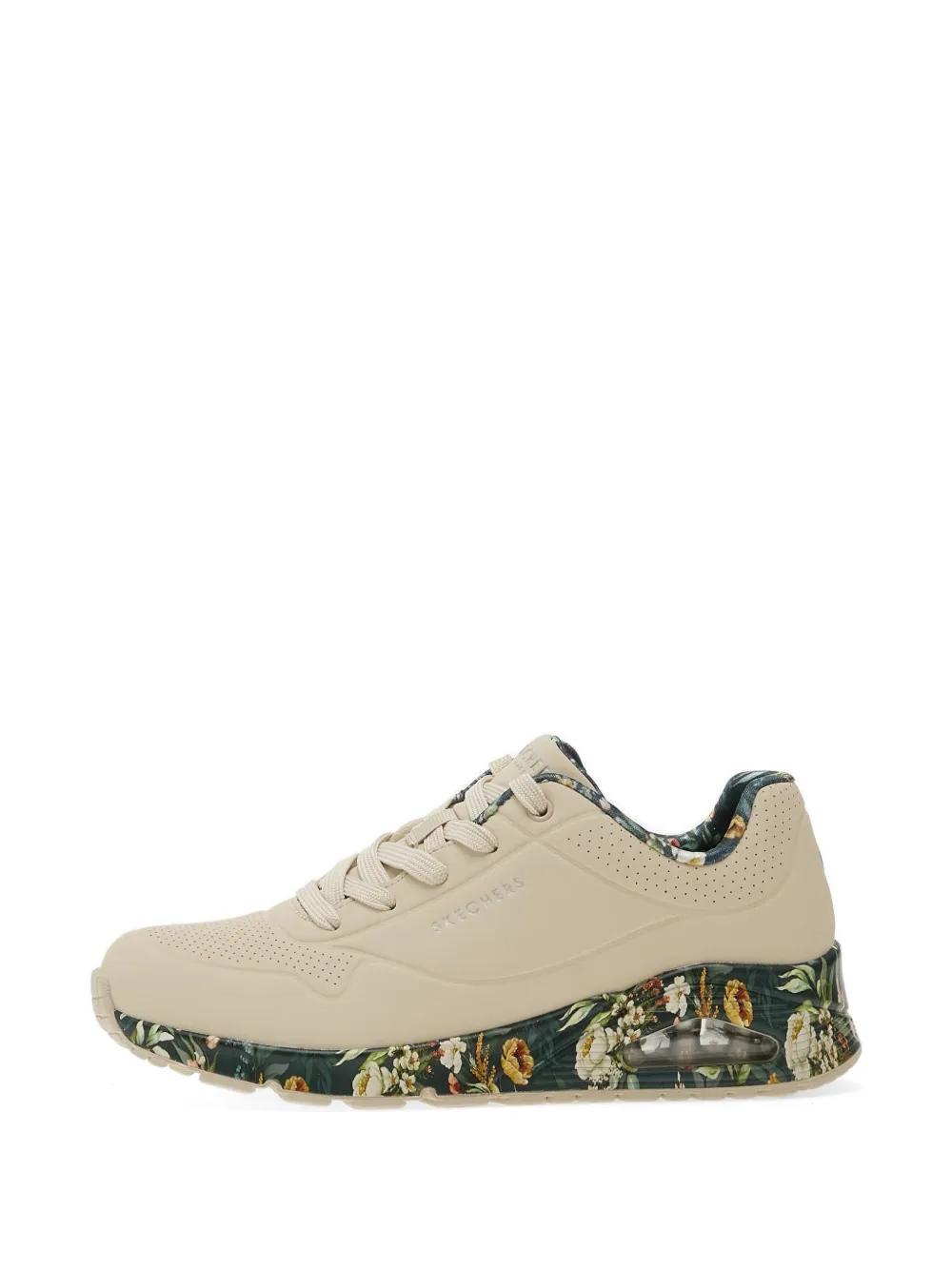 Skechers Uno Floral-Print Perforated Sneakers