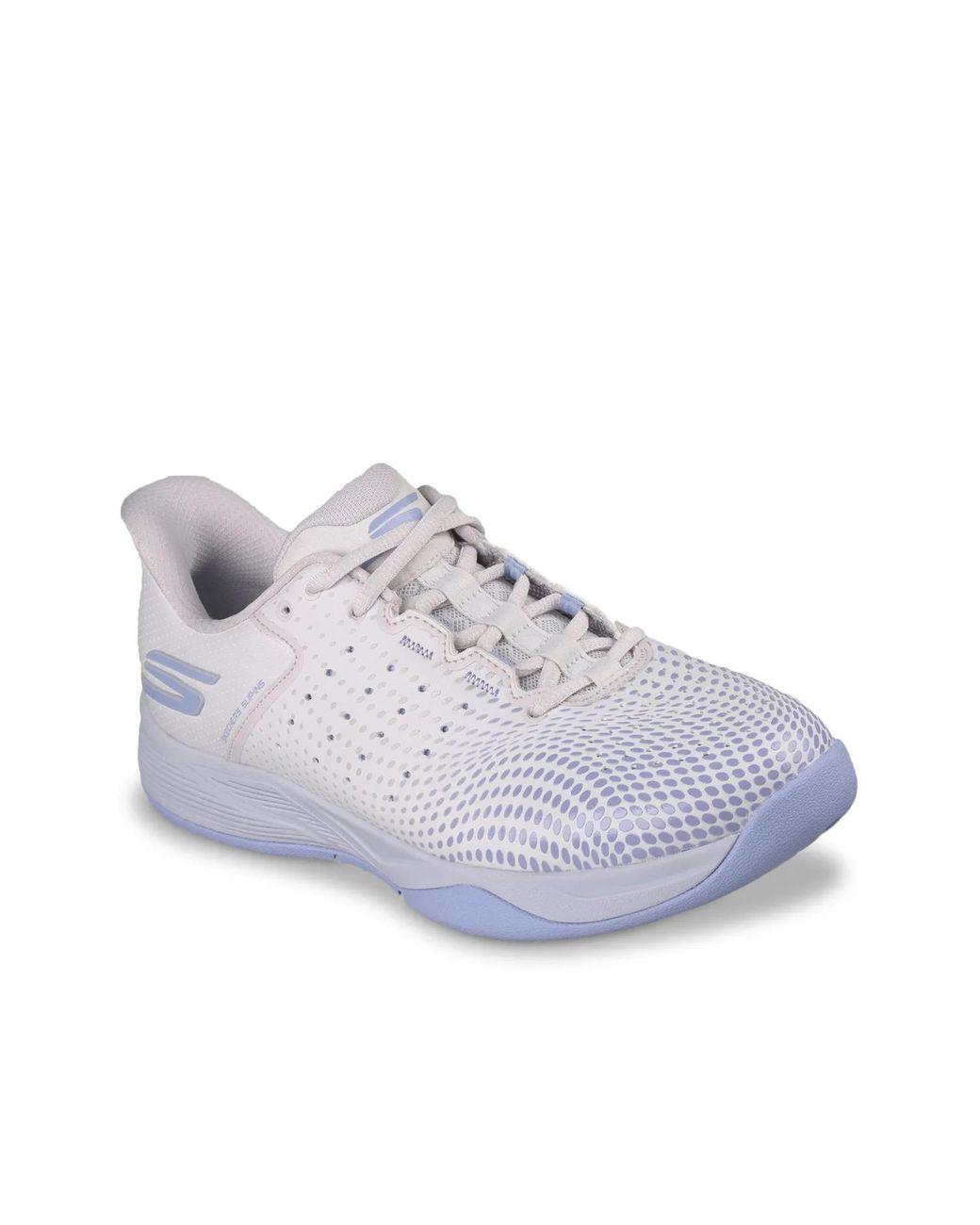 Women's White Hands Free Slipins Relaxed Fit Viper Court Reload Pickleball Sneaker