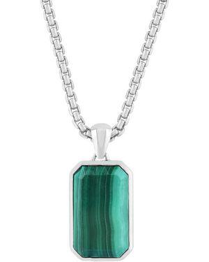 Effy Sterling Malachite Pendant Necklace - Metallic