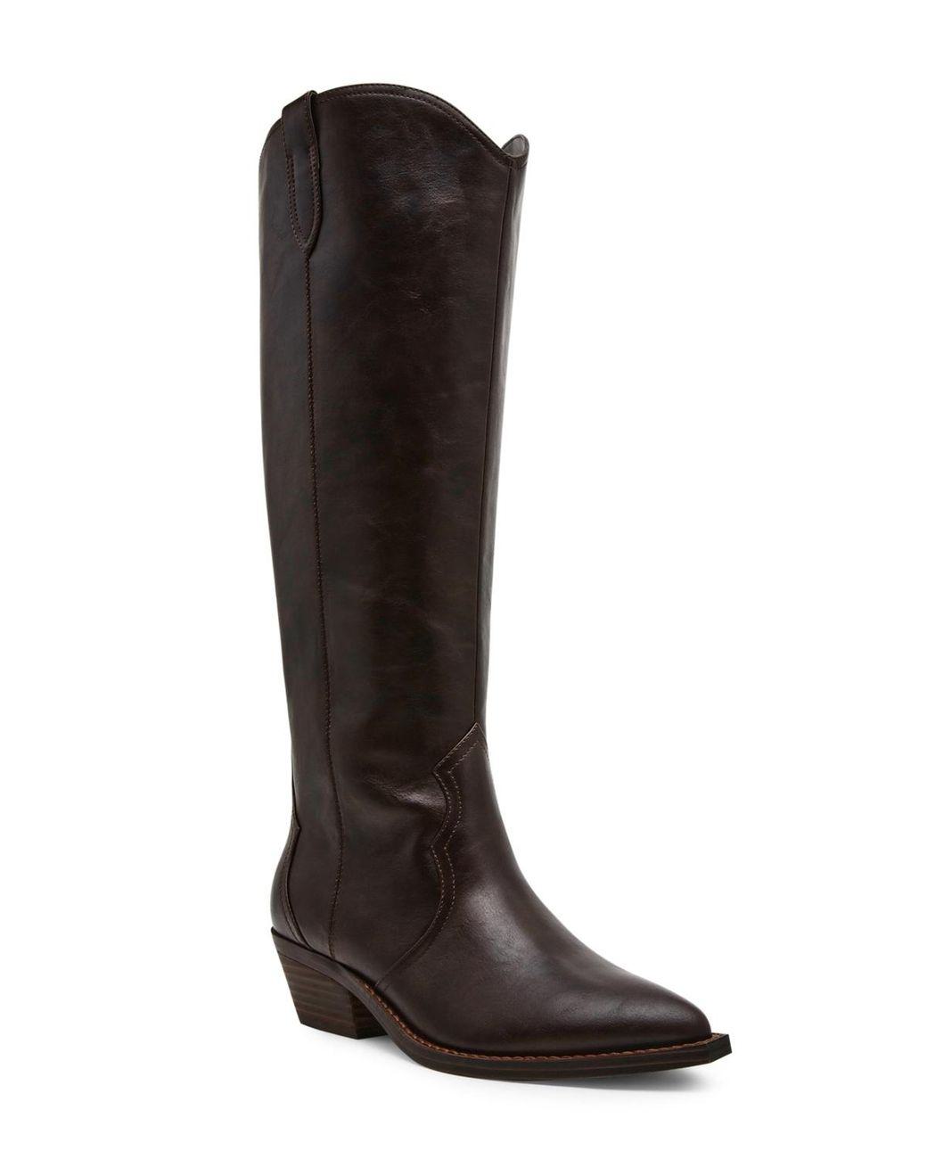 Women's Brown Kit Knee-high Cowboy Boots