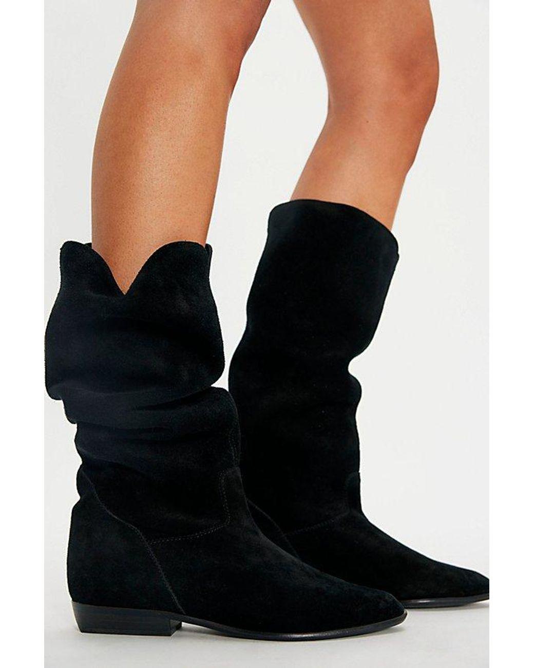 Women's Black Saratoga Slouch Boots