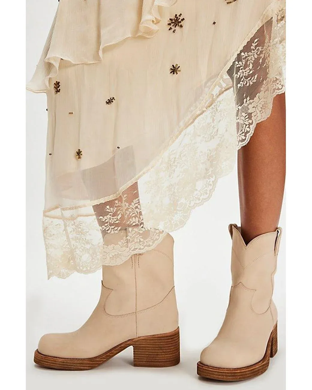 Women's Natural Sleepy Cowboy Ankle Boots
