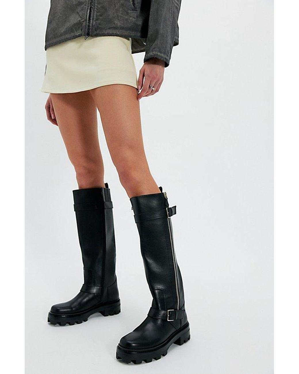 Women's Black Just A Crush Moto Boots By