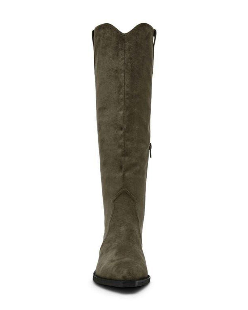 Women's Green Kit Knee-high Cowboy Boots