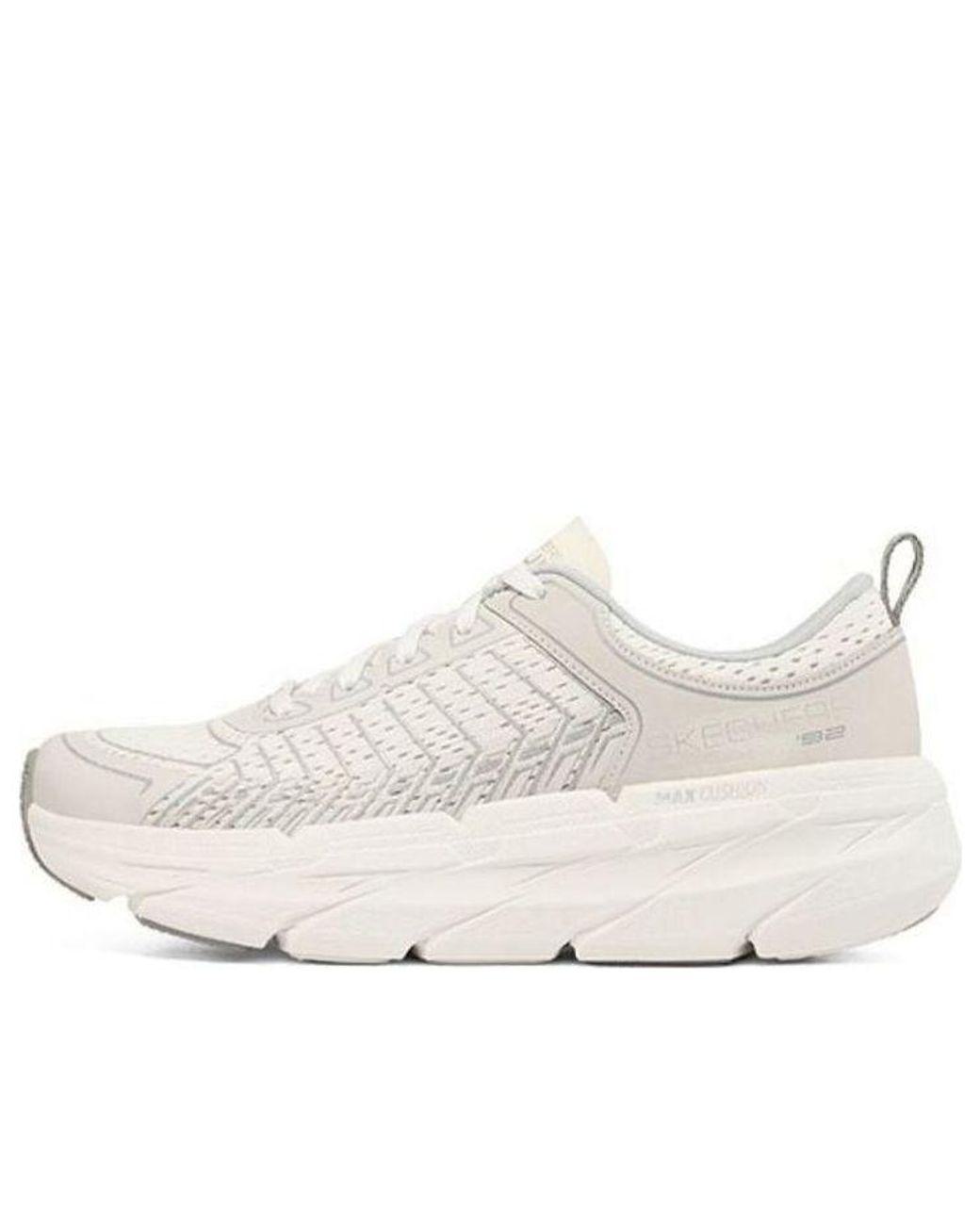 Women's White (Wmns) Max Cushioning Premier Low-Top Running Shoes
