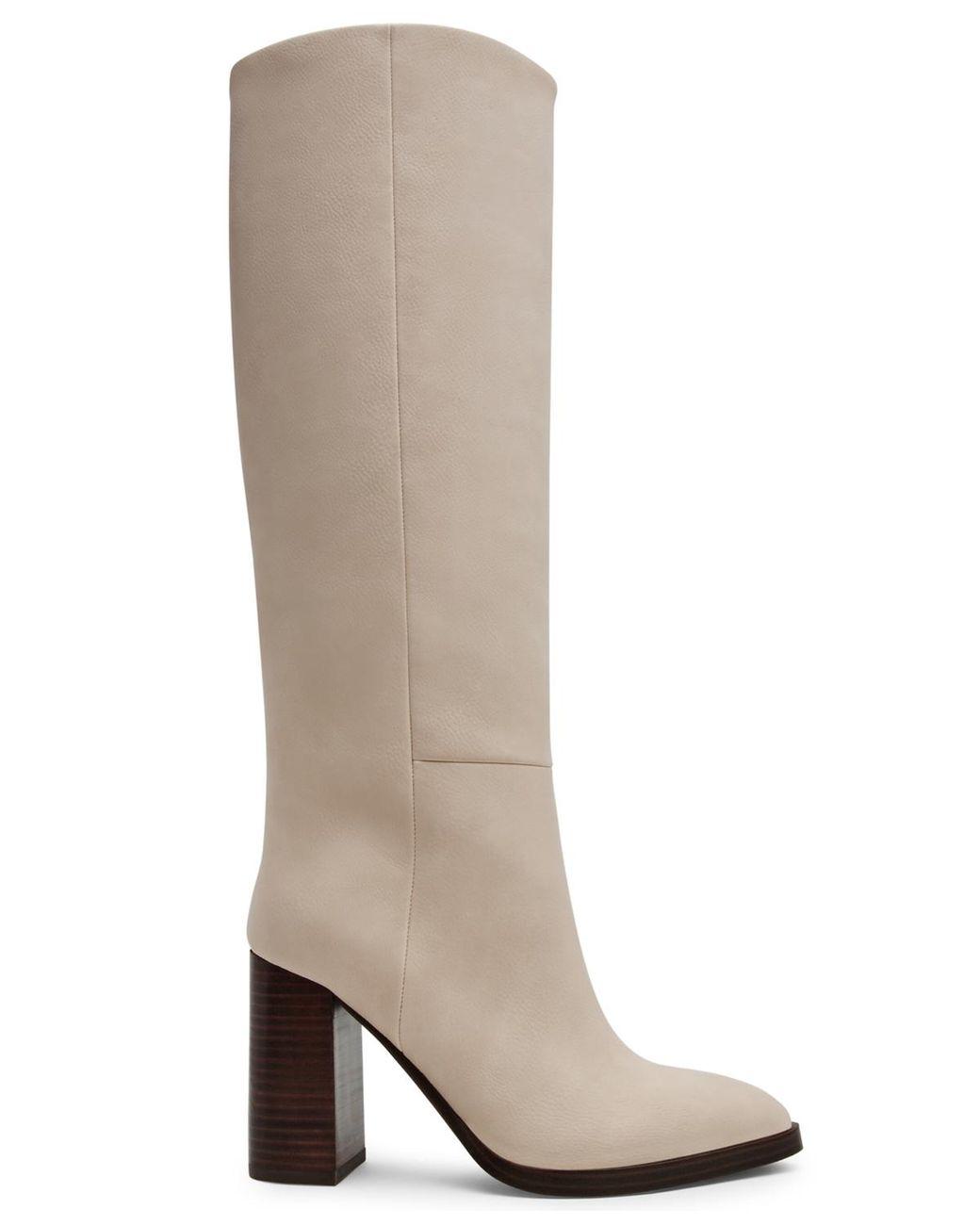 Women's Natural Bardonny Knee-high Tall Block-heel Dress Boots