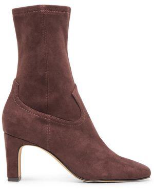Dolce Vita Roan Square-toe Pull-on Stretch Dress Booties - Brown