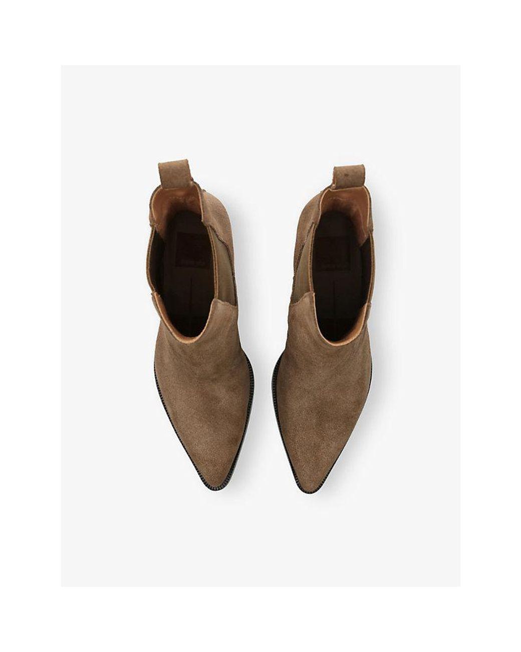 Women's Brown Shadie H2O Suede Heeled Ankle Boots