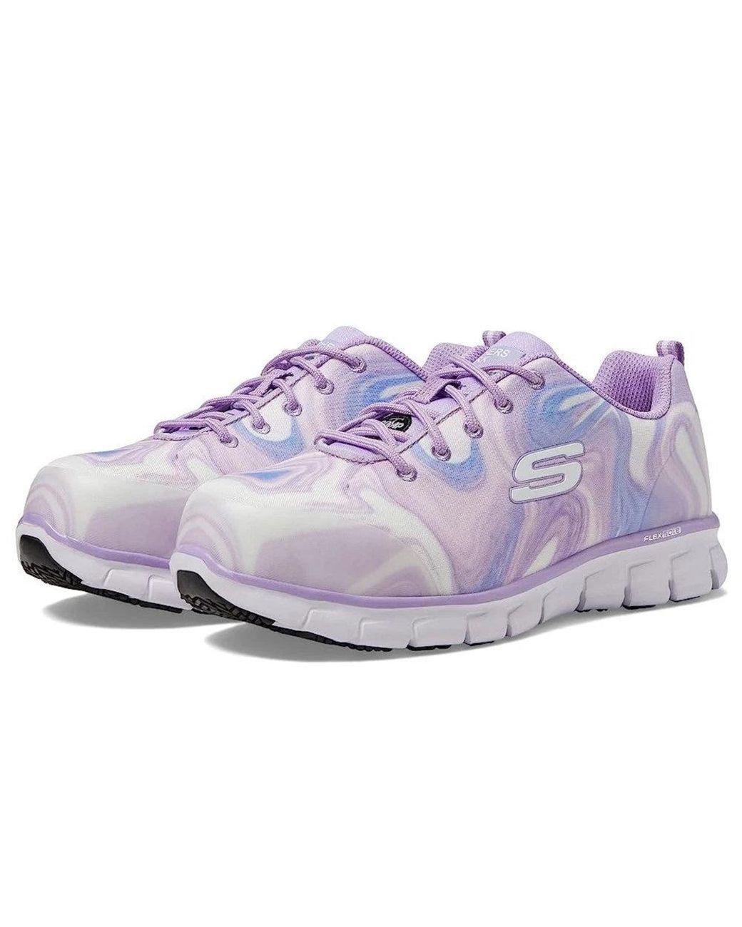 Women's Purple Sure Track-Saivy 108083-Prw Comp Toe Work Shoe Hawk567